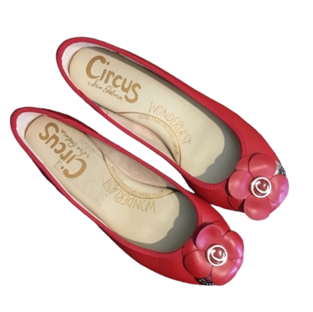 Circus by Sam Edelman Cecilia Ballet Flat Red 5, New